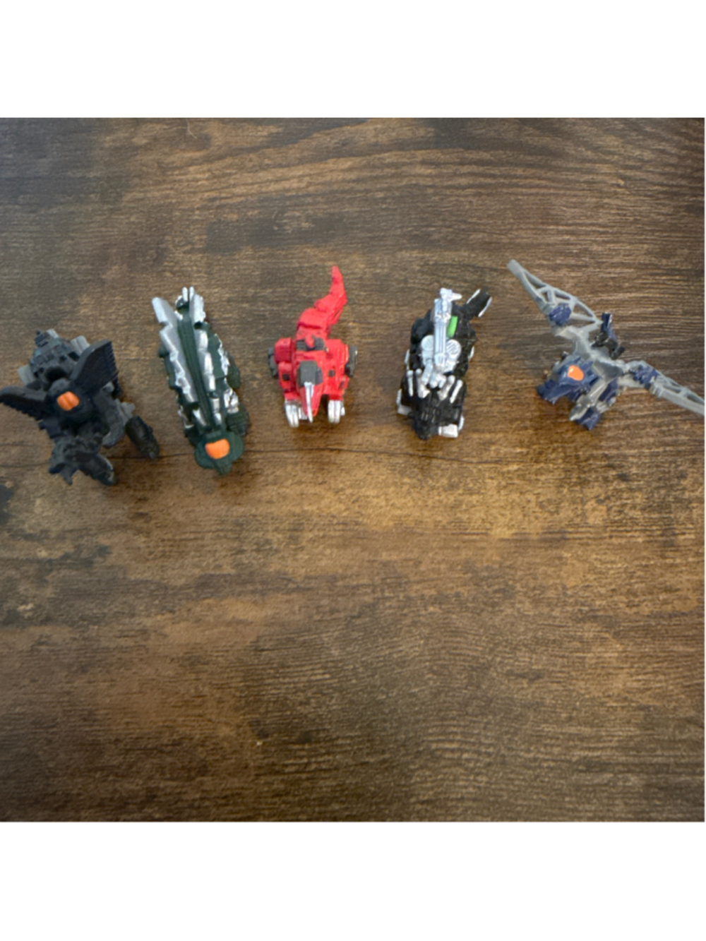 Vintage TOMY Zoids Mini Figure Lot of 5 Mechanical Dinosaur Robot Figures